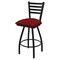 Holland Bar Stool Co 36" Swivel X-Tall Bar Stool, Black Wrinkle, Graph Ruby Seat X410 - alternate 1
